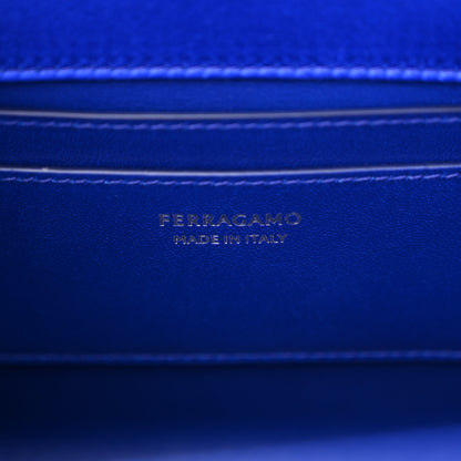 Salvatore Ferragamo Satin Mini Wanda Top Handle Bag Blue Elettrico 6 of 13