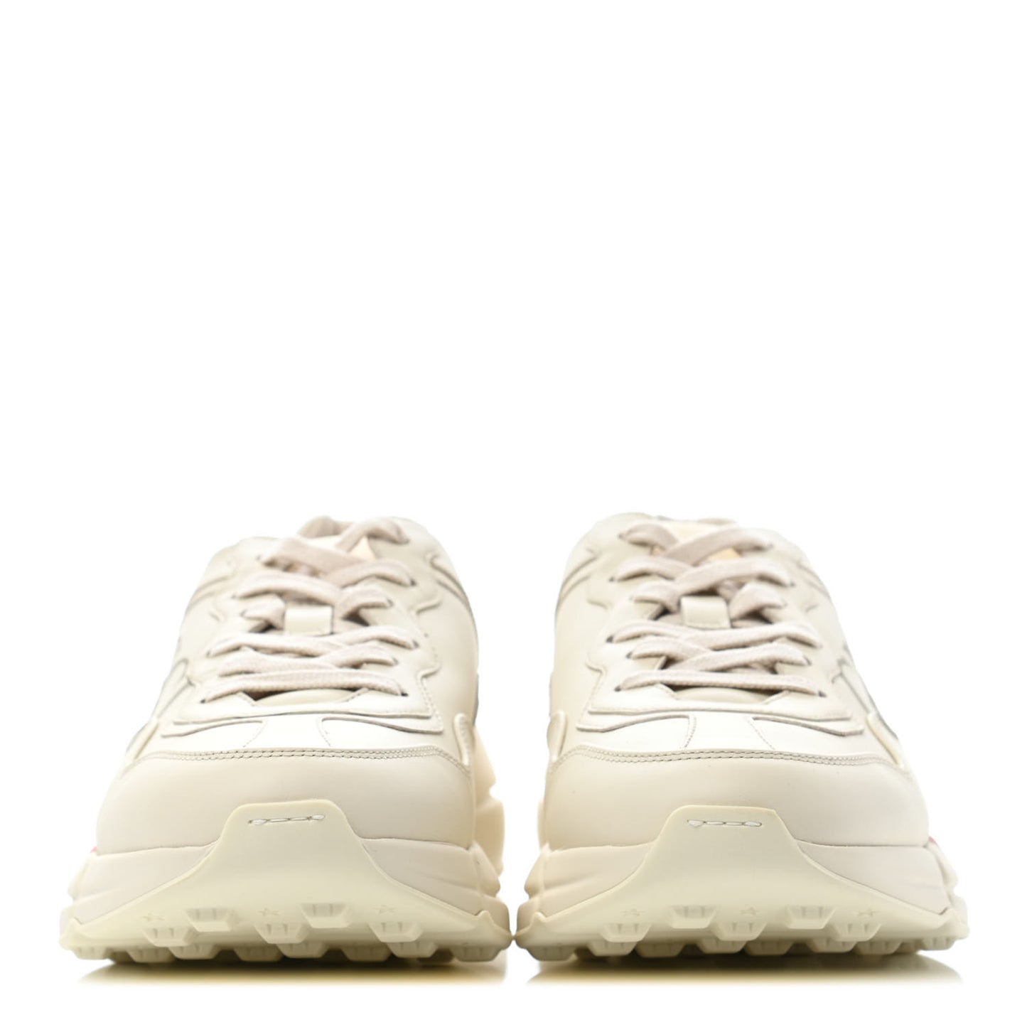 Calfskin Logo Womens Rhyton Sneakers 38.5 Ivory