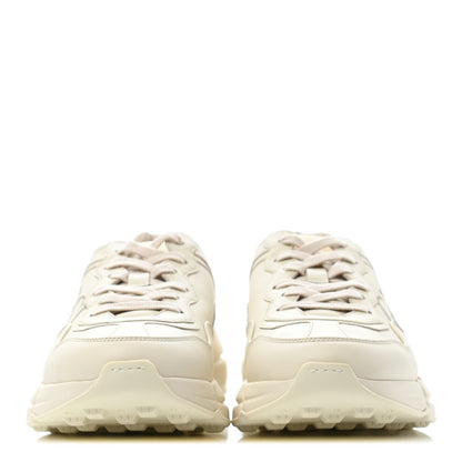Gucci Calfskin Logo Womens Rhyton Sneakers 38.5 Ivory 2 of 4