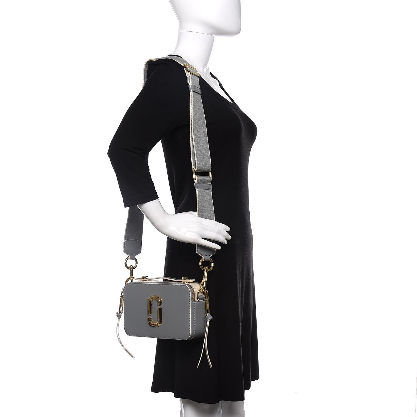 Saffiano Large The Sure Shot Camera Bag Rock Grey