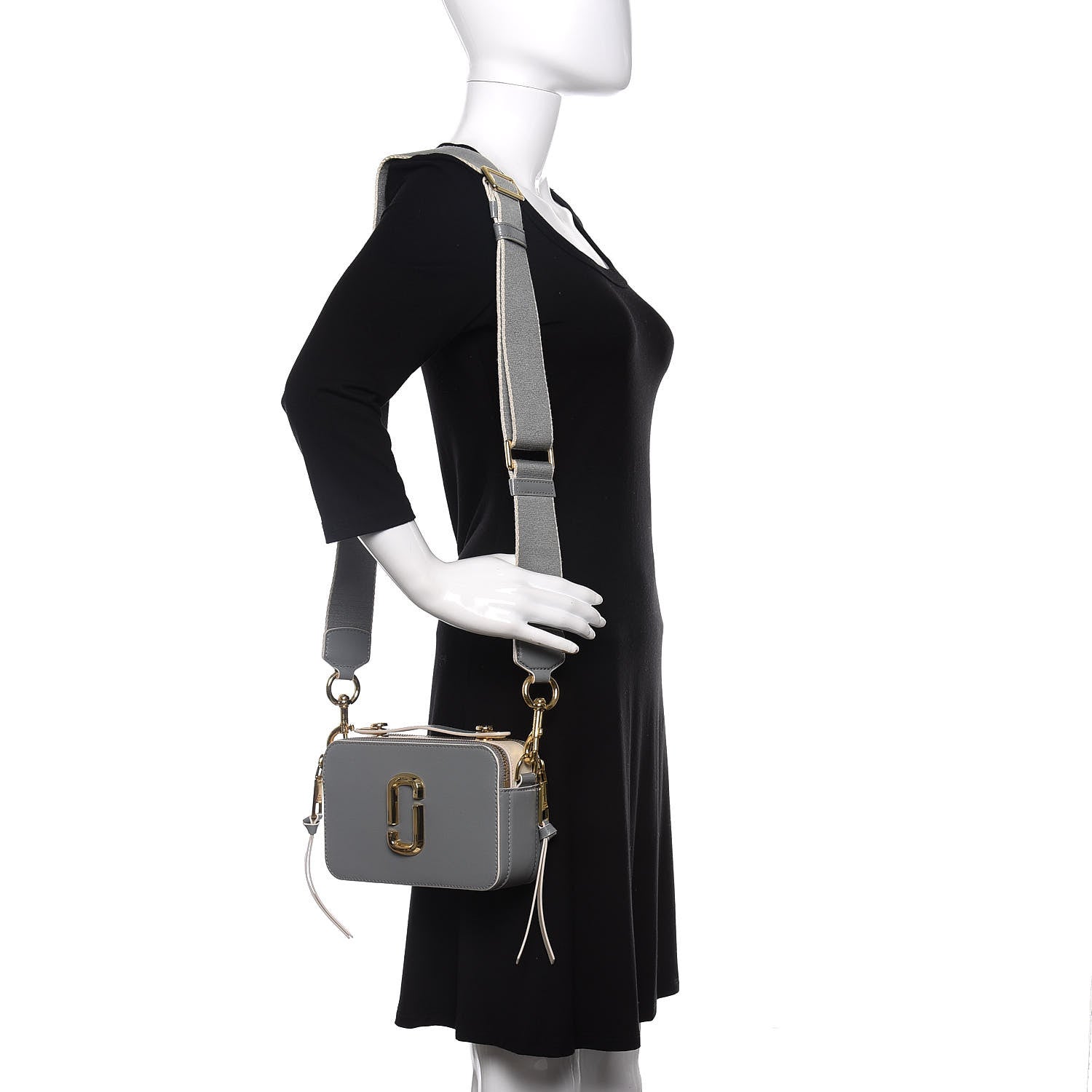 Marc Jacobs Saffiano Large The Sure Shot Camera Bag Rock Grey 2 of 9