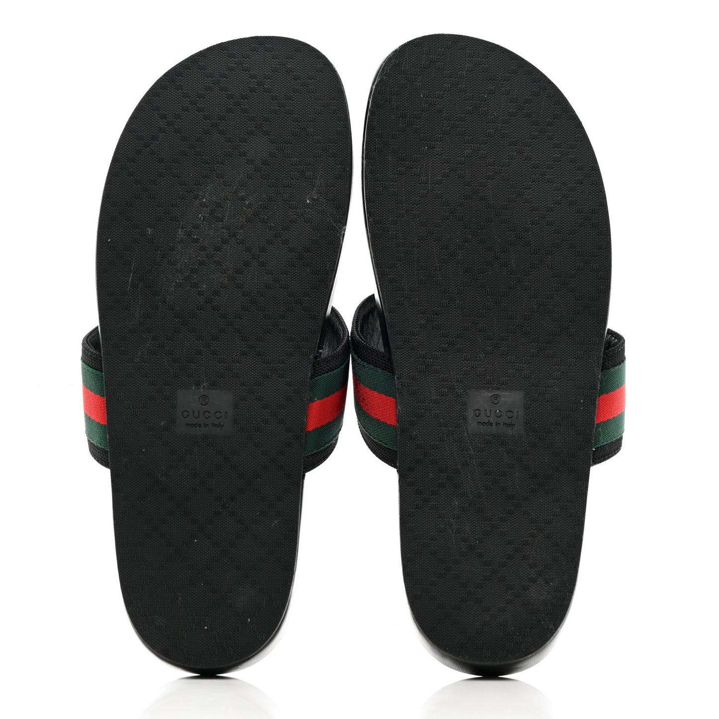 Nylon Calfskin Web Mens Thong Sandals 9 Green Red Black