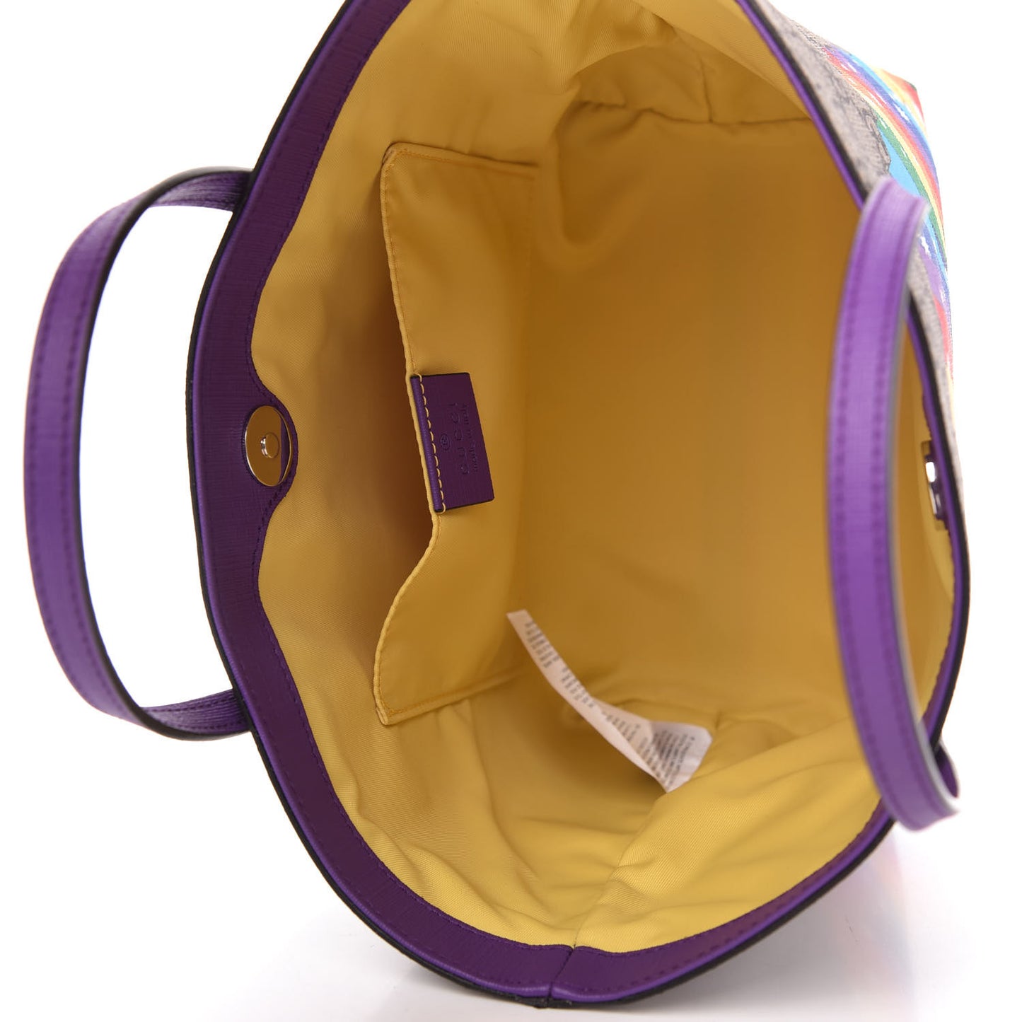 GG Supreme Monogram Childrens Rainbow Birds Tote