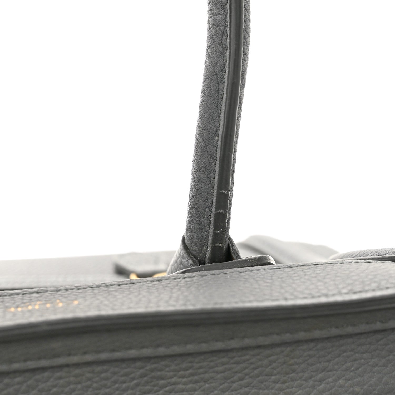 Celine Drummed Calfskin Nano Luggage Kohl 15 of 16