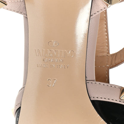 Valentino Garavani Patent Nappa Rockstud Ankle Strap 65mm Pumps 37 Black Poudre 7 of 9