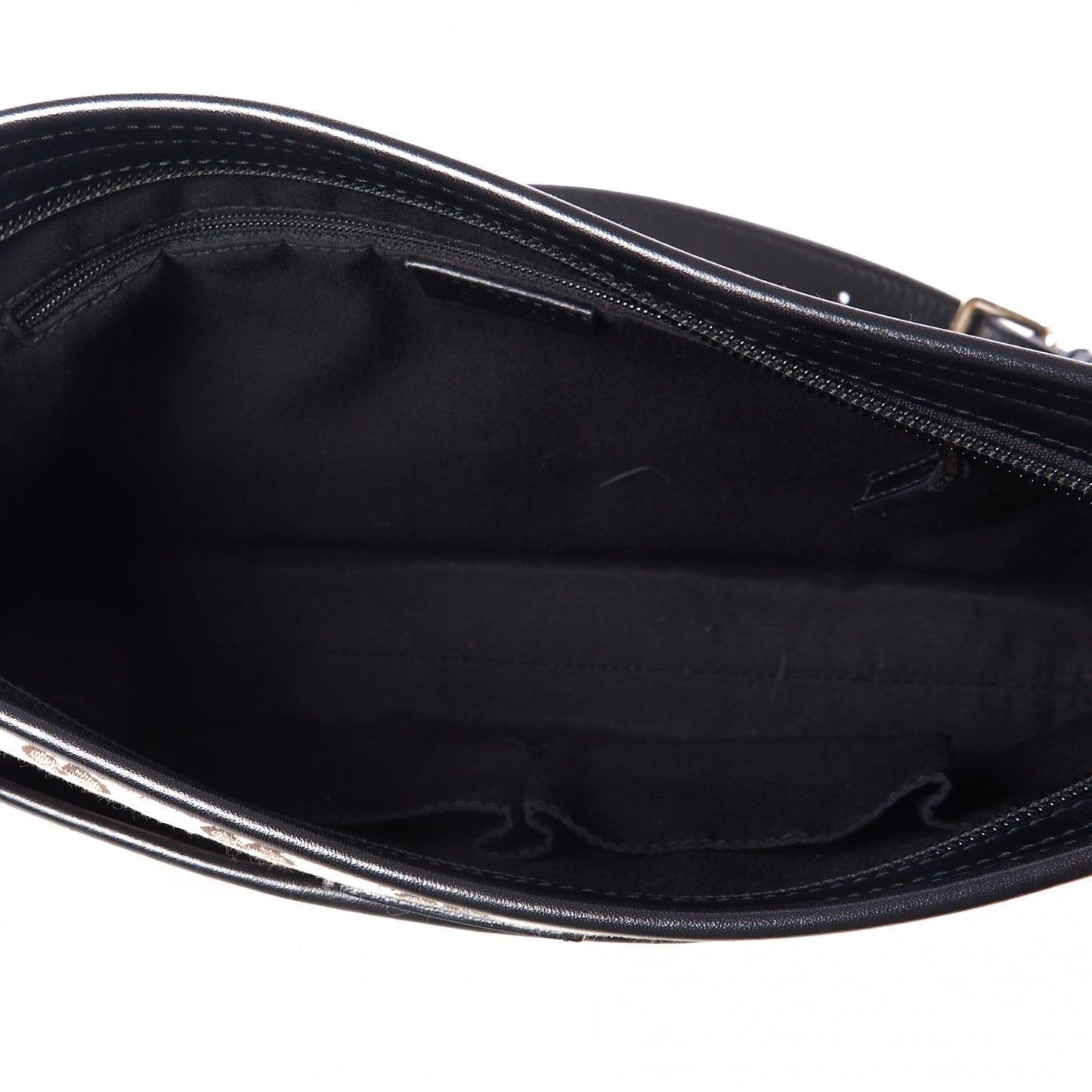 GG Monogram Web Flat Messenger Bag Black