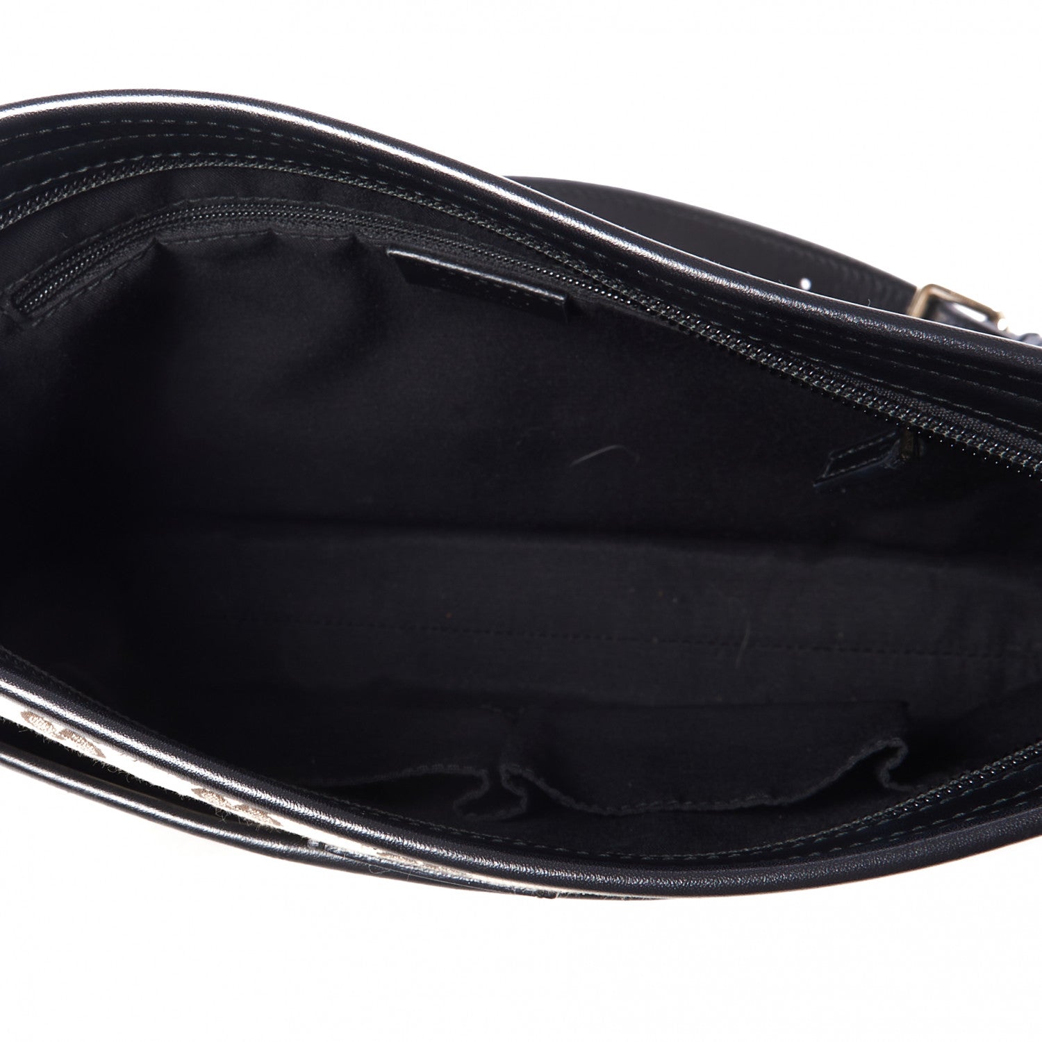 Gucci GG Monogram Web Flat Messenger Bag Black 6 of 9