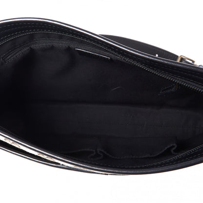 Gucci GG Monogram Web Flat Messenger Bag Black 6 of 9