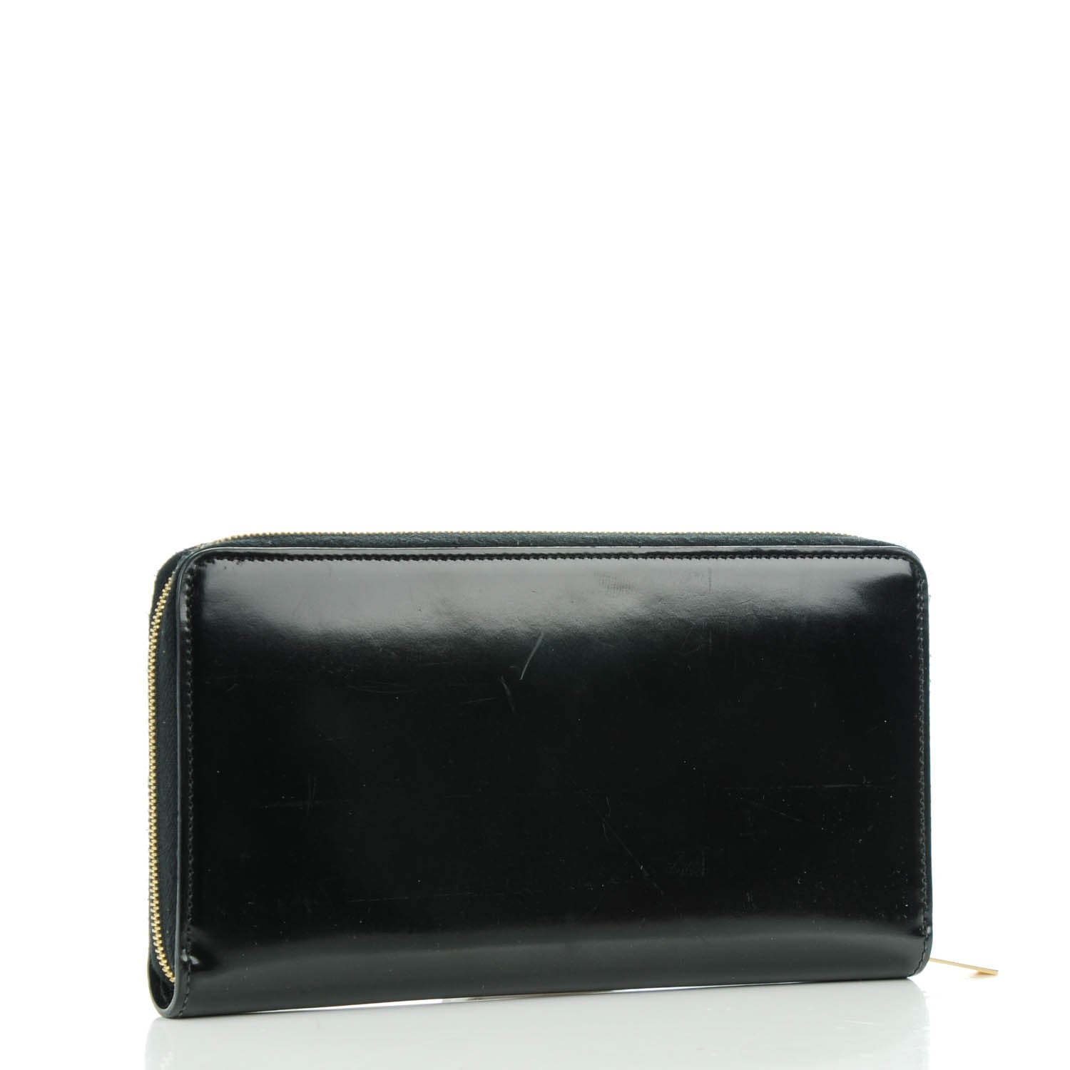 Celine Spazzolato Calfskin Large Zip Around Multifunction Wallet Black 3 of 7