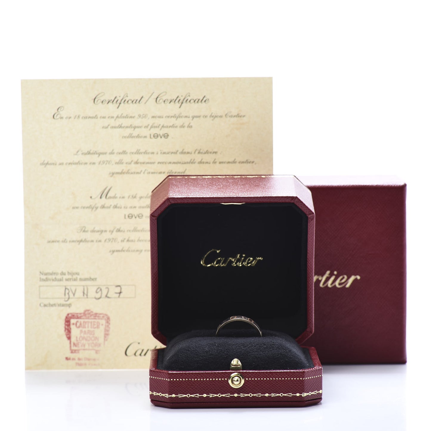 18K Pink Gold 3.5mm LOVE Wedding Band Ring 58 8.25