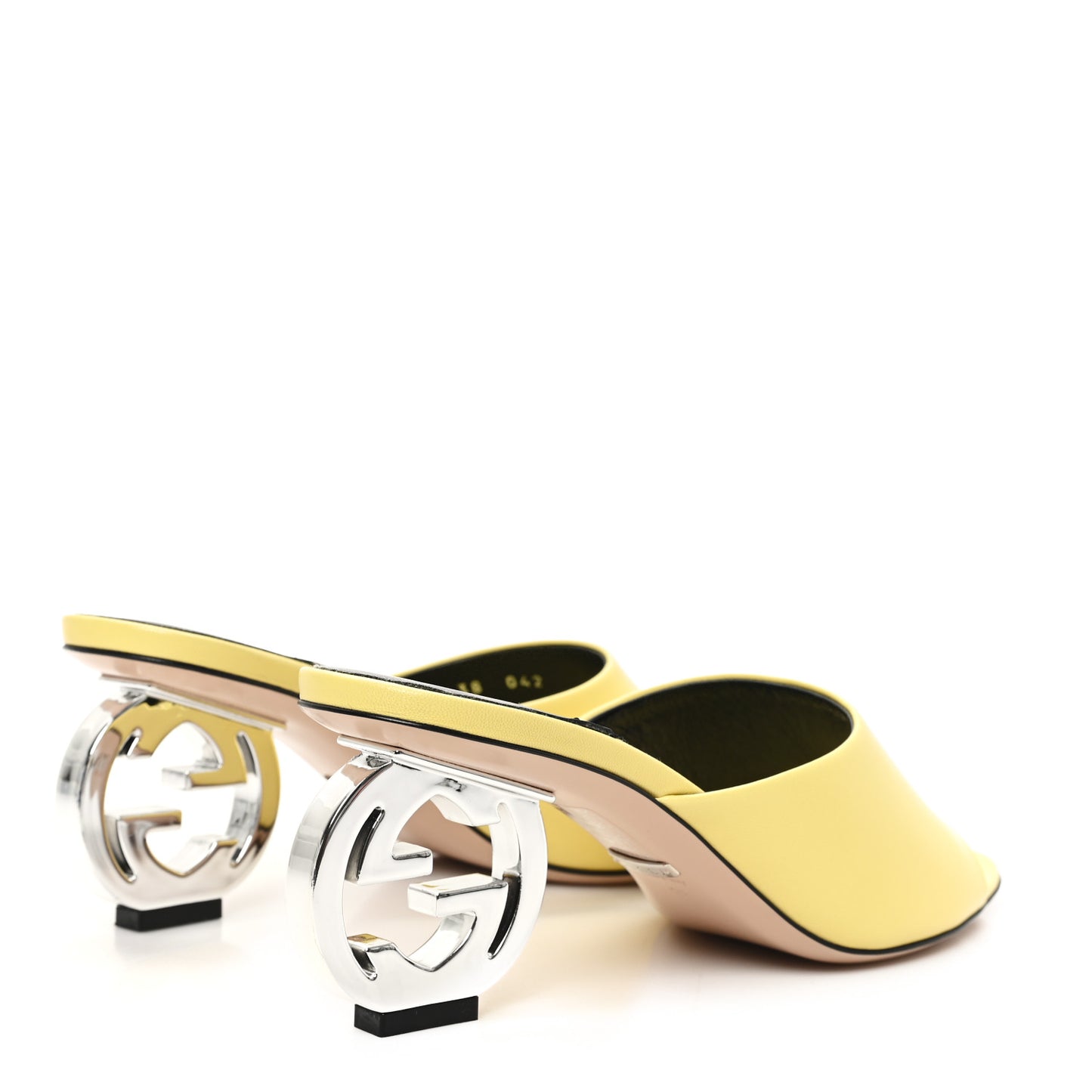 Malaga Kid Interlocking G Sandals 38 Banana