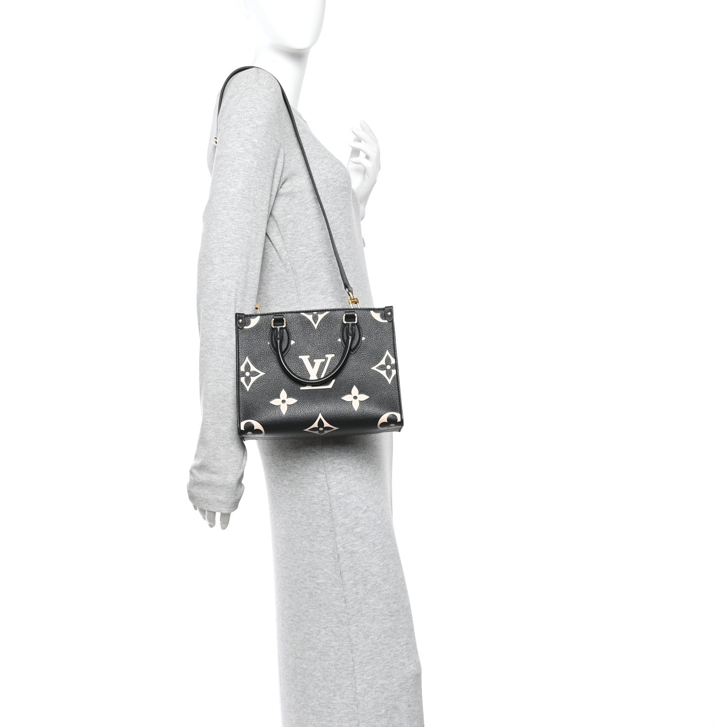 Louis Vuitton Empreinte Monogram Giant Onthego PM Black Beige 2 of 9