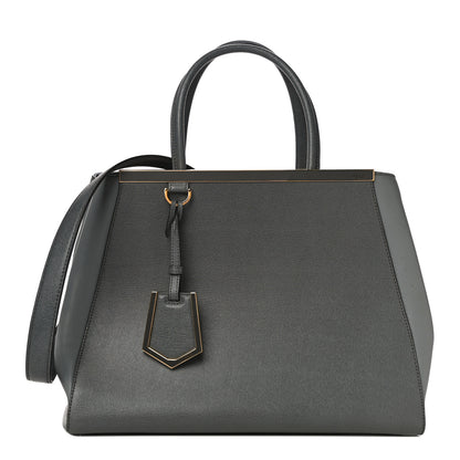 Fendi Vitello Elite Regular 2Jours Tote Grey 1 of 11
