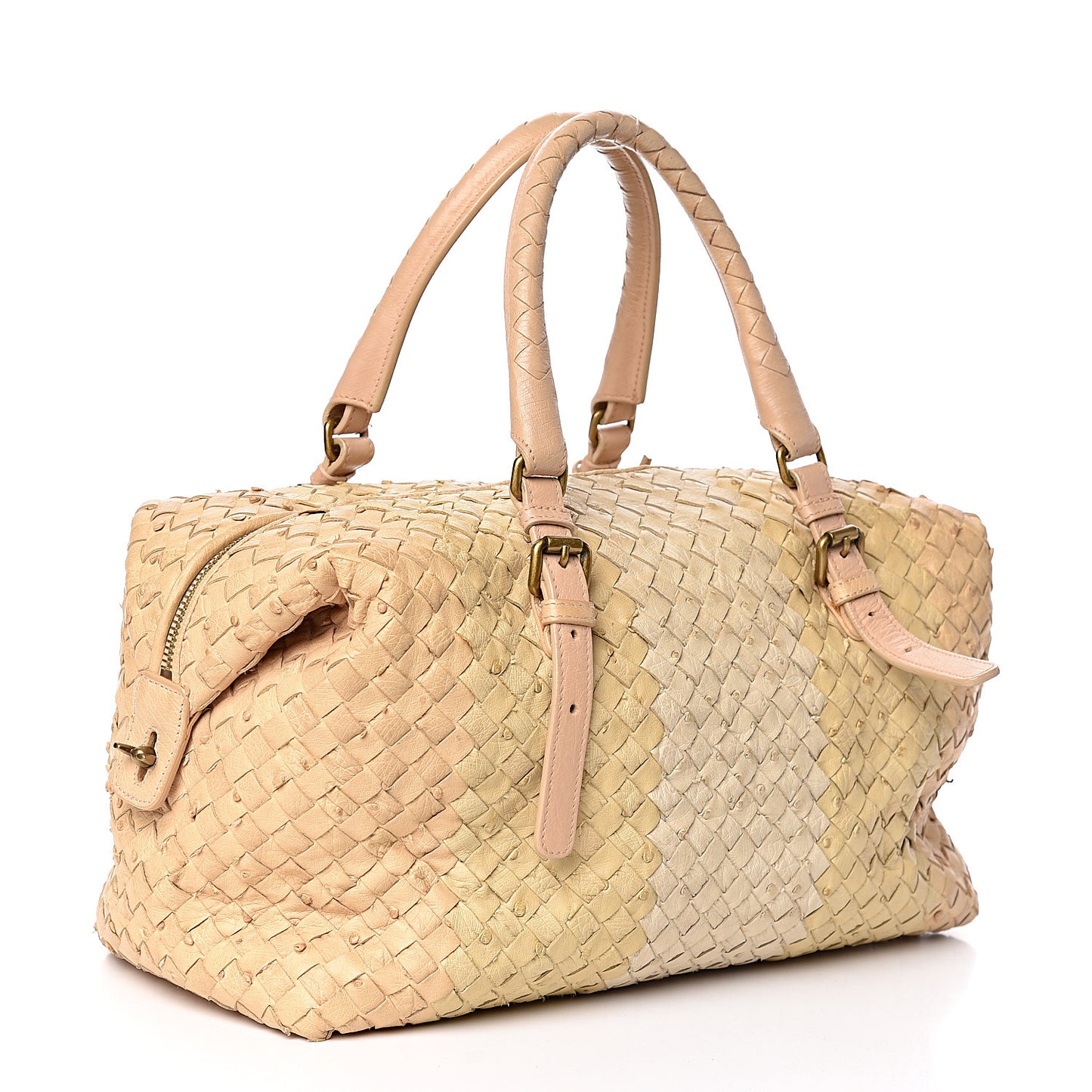 Ostrich Intrecciato Montaigne Nude Ivory