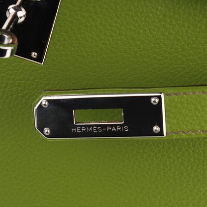 Hermes Taurillon Clemence Kelly Retourne 28 Vert Anis 10 of 27