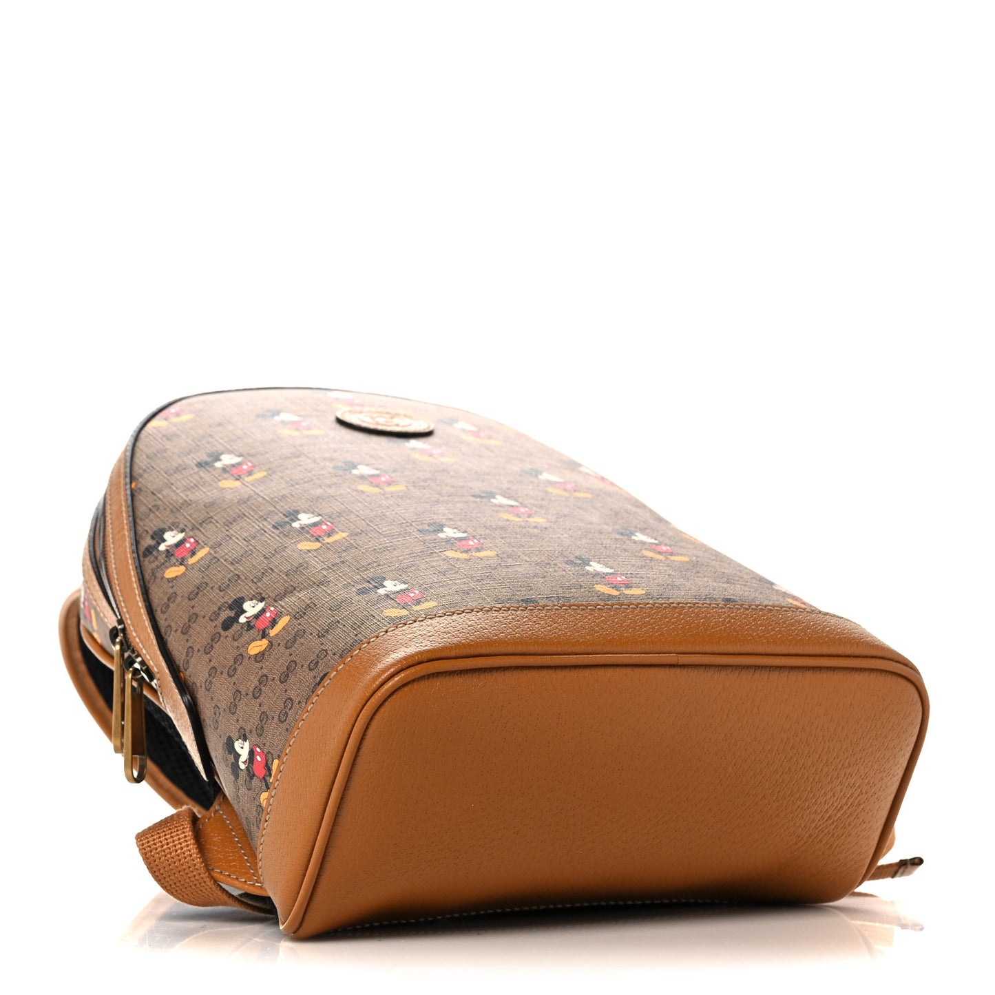 X DISNEY Mini Vintage GG Supreme Monogram Mickey Mouse Small Dome Backpack Beige Vintage Sun Oil