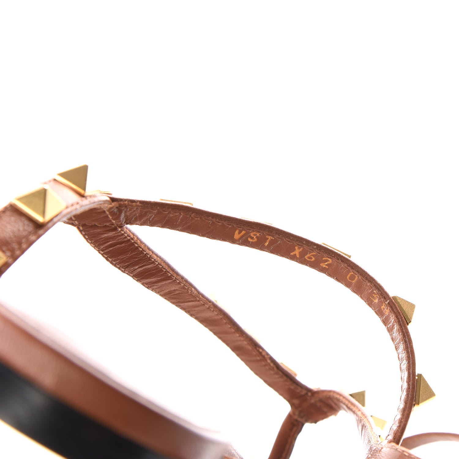 Valentino Garavani Calfskin Rockstud Flair Ankle Wrap Flat Sandals 38 Selleria 8 of 9