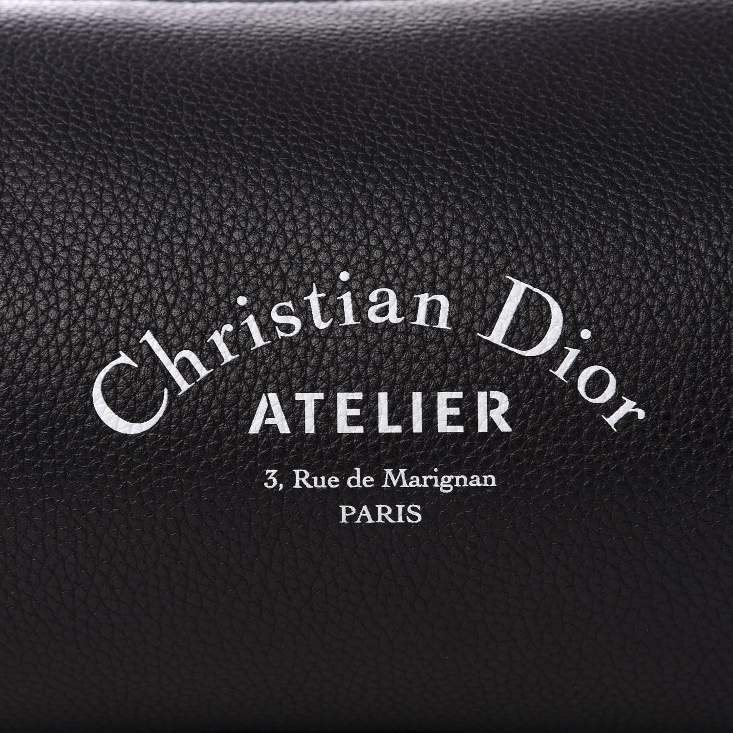 Christian Dior HOMME Grained Calfskin Mens Roller Pouch Black 8 of 8