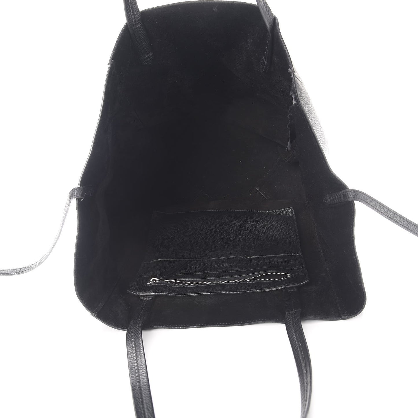 Grained Calfskin Medium Horizontal Cabas Phantom Black