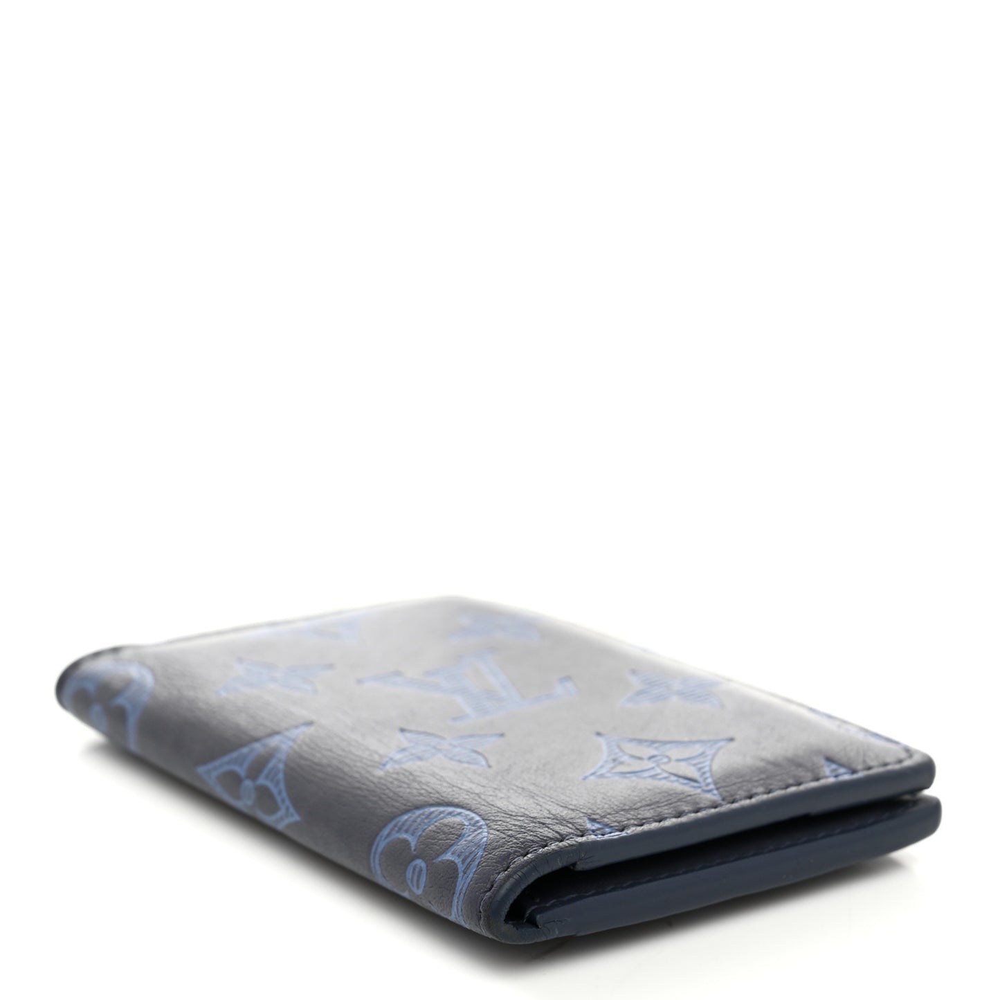 Calfskin Monogram Shadow Pocket Organizer Blue
