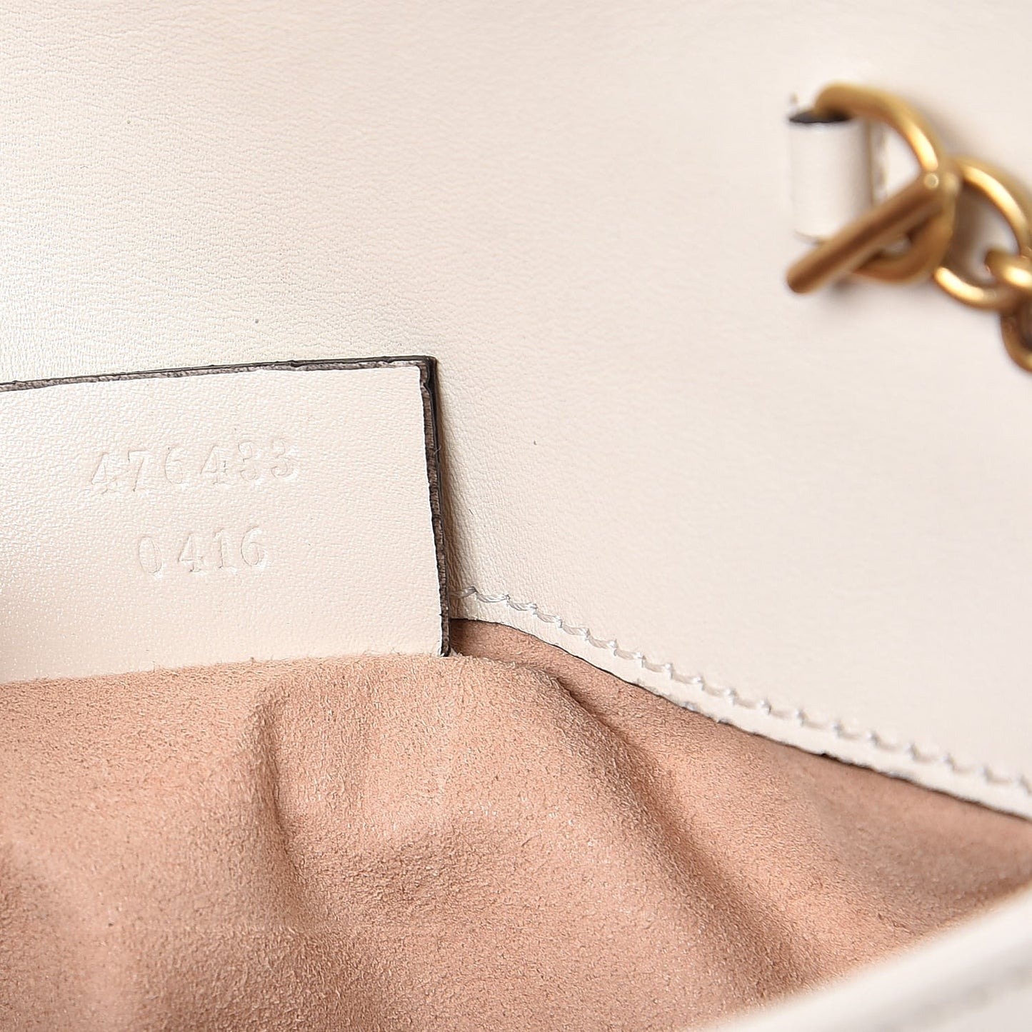 Calfskin Matelasse Super Mini GG Marmont Shoulder Bag White