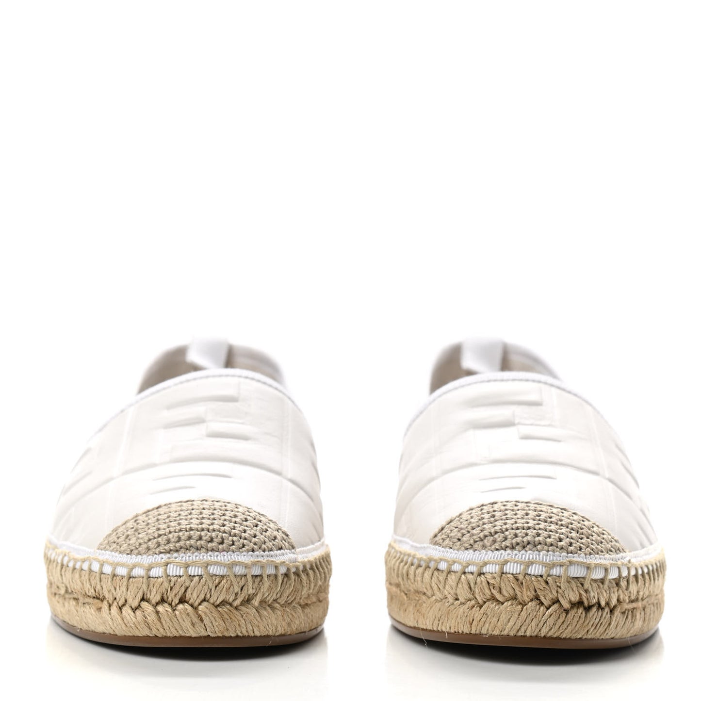 Nappa FF Embossed Espadrilles 40 Snow