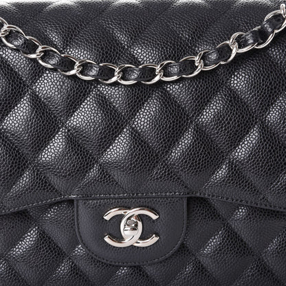 Chanel Caviar Quilted Jumbo Double Flap Black 9 of 9