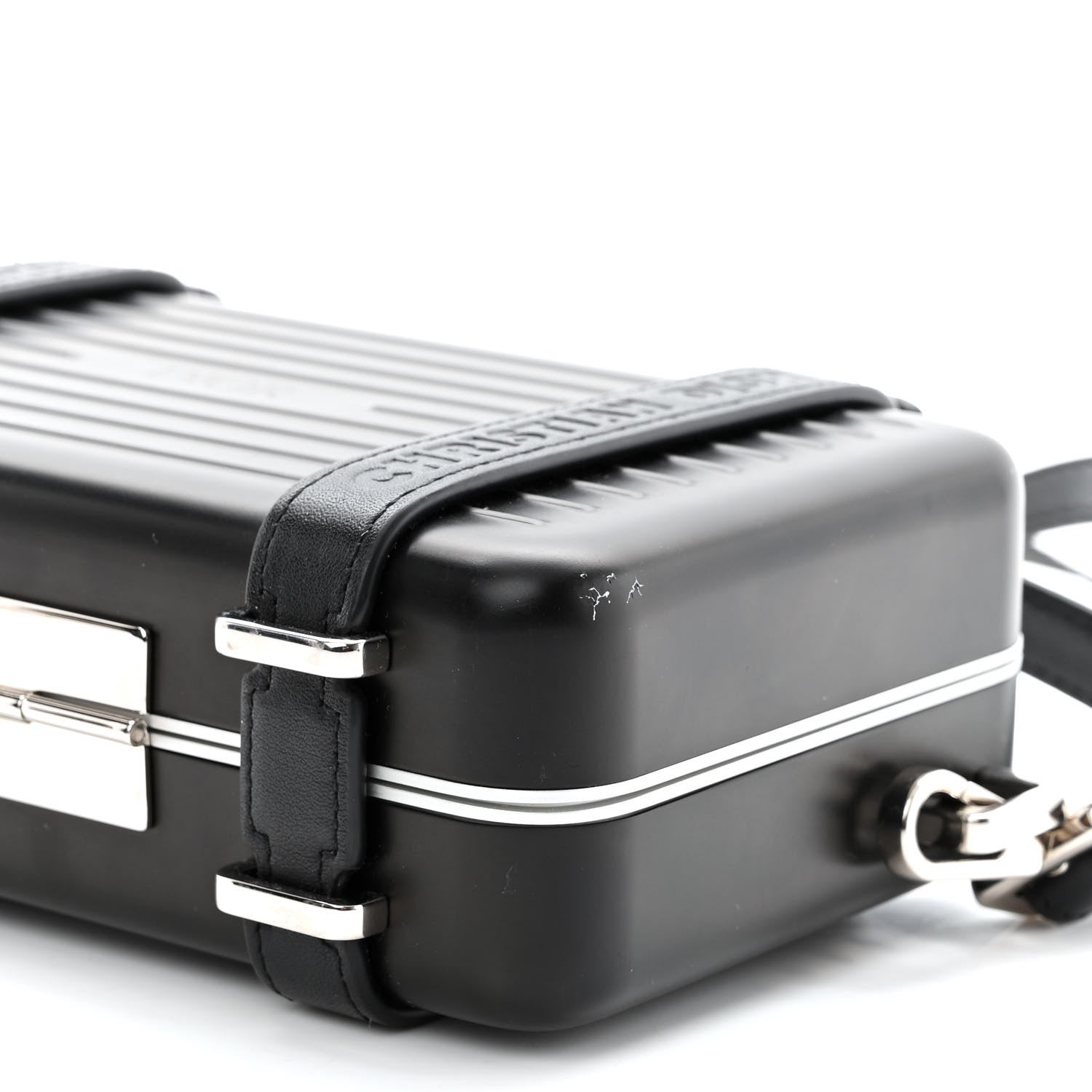 Christian Dior X RIMOWA Aluminum Personal Clutch On Strap Black 8 of 10