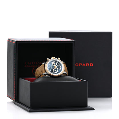 Chopard Stainless Steel 18K Yellow Gold Calfskin 40.5mm Mille Miglia Classic Chronograph Automatic Watch Blue 5 of 5