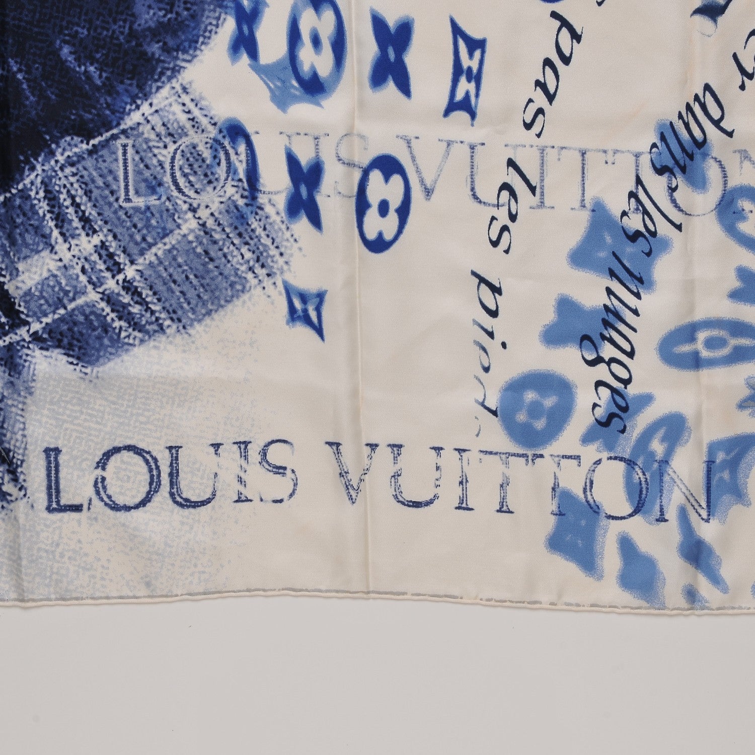 Louis Vuitton Silk Monogram Motorcycle Square Scarf 3 of 5