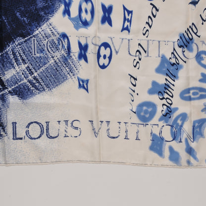 Louis Vuitton Silk Monogram Motorcycle Square Scarf 3 of 5