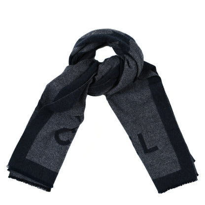 Chanel Cashmere Silk CC Scarf Black 1 of 3
