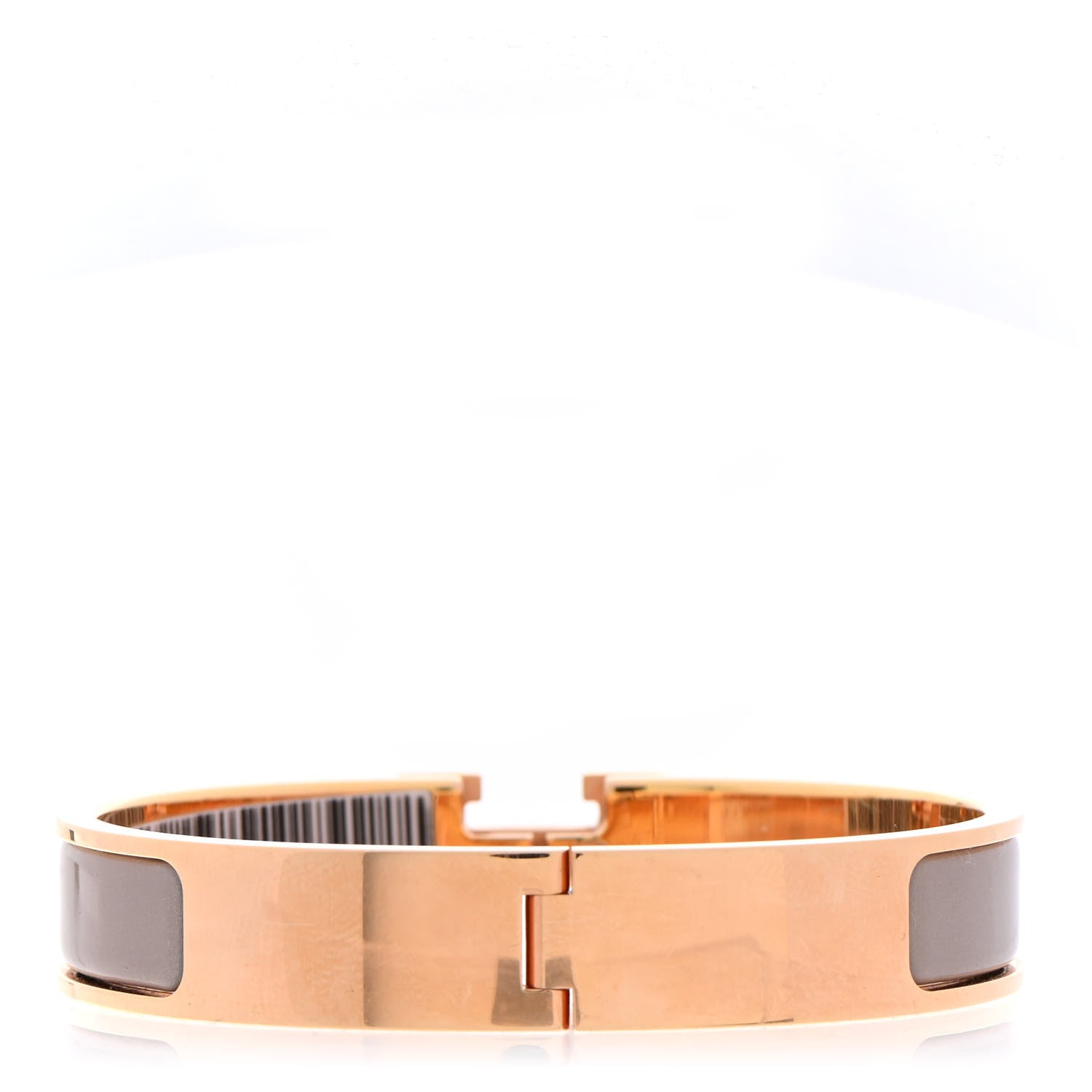 Hermes Enamel Narrow Clic Clac H Bracelet GM Marron Glace 3 of 4