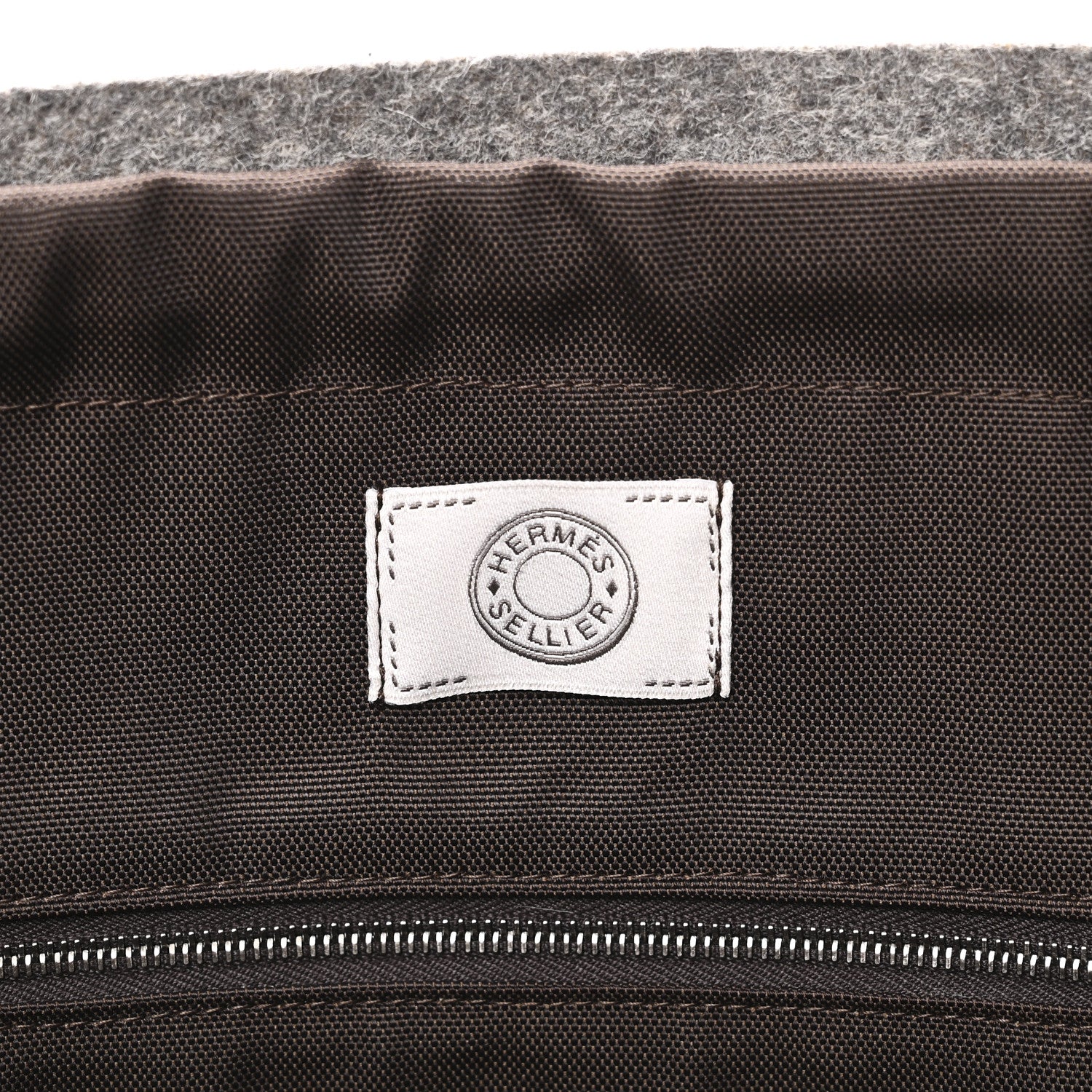 Hermes Felt Sac De Pansage Groom Bag Acier 6 of 10