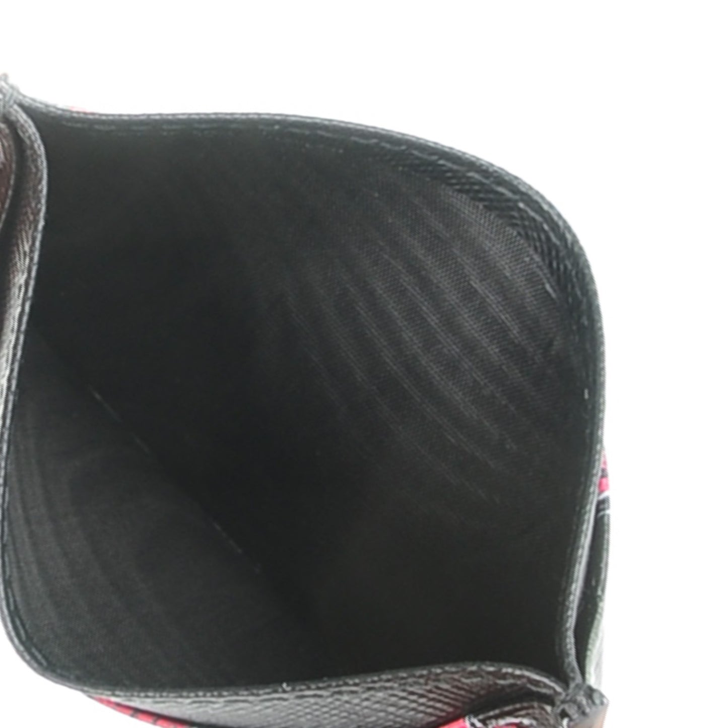 Saffiano Love Print Metal Card Case Black