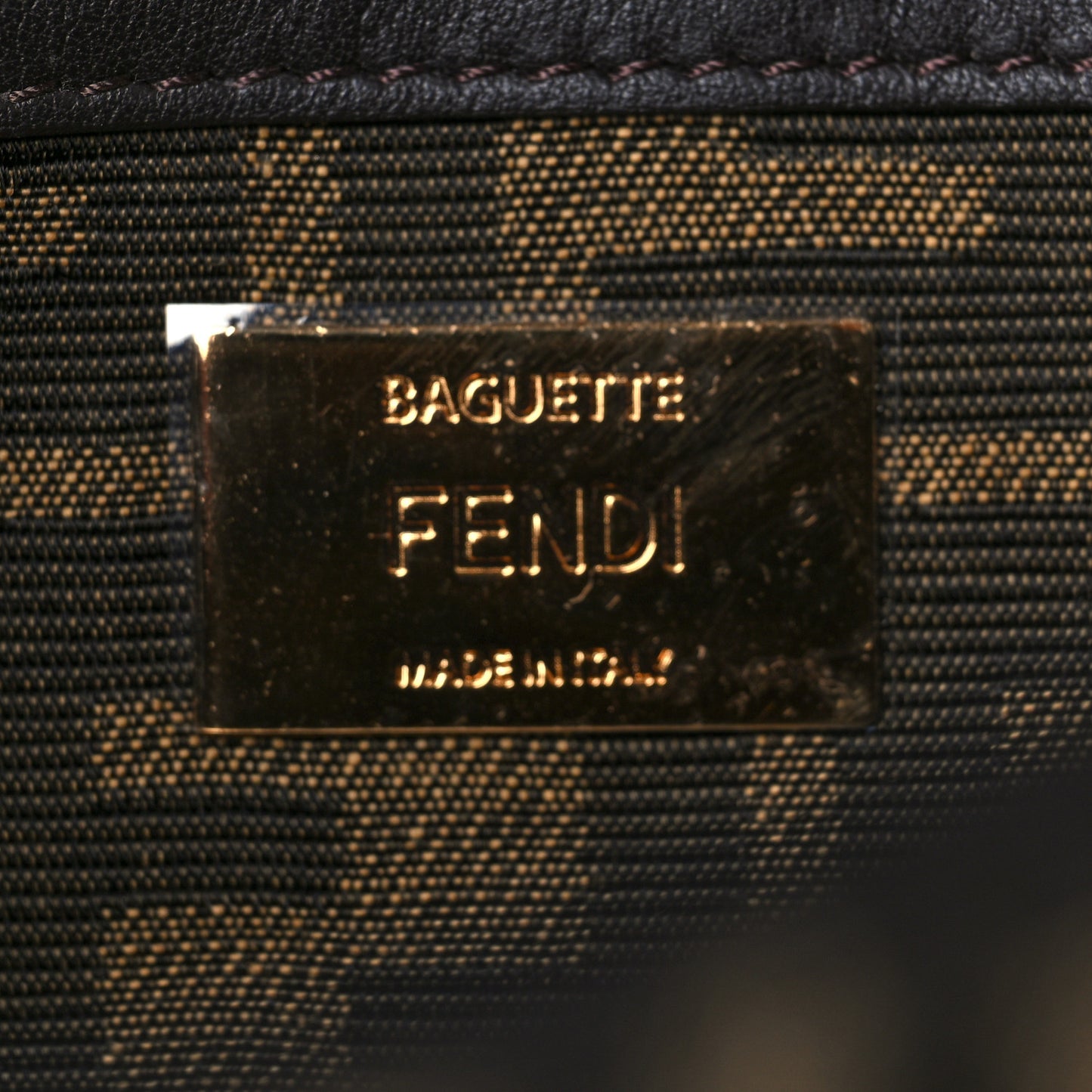 Fabric Jacquard FF 1974 Medium Baguette Tobacco Moro Black