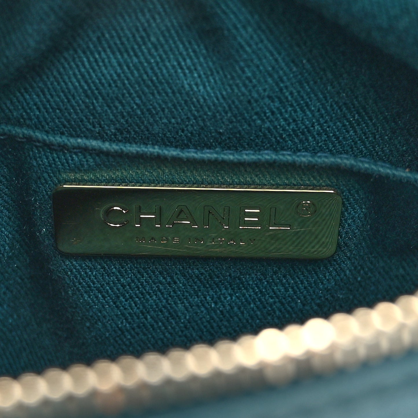 Lambskin Quilted Small Bowling Bag Turquoise