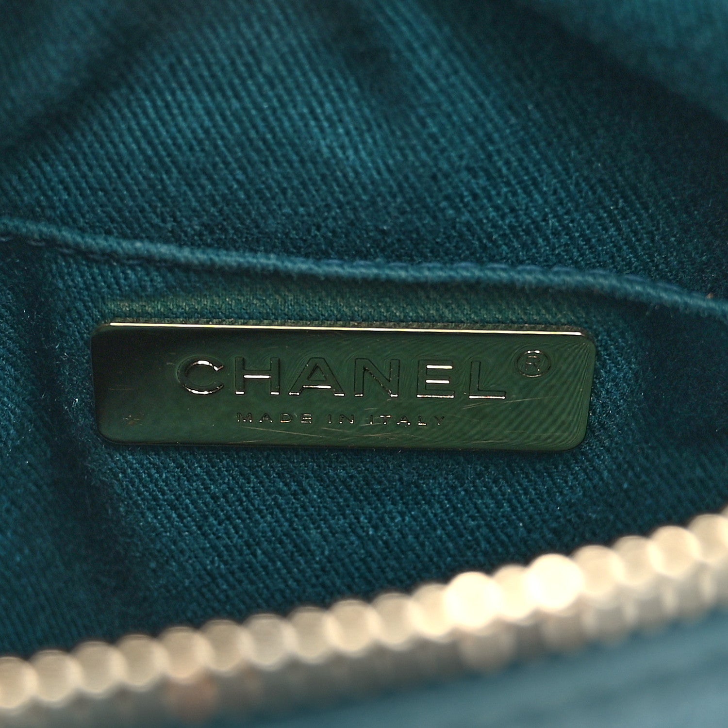 Chanel Lambskin Quilted Small Bowling Bag Turquoise 5 of 9