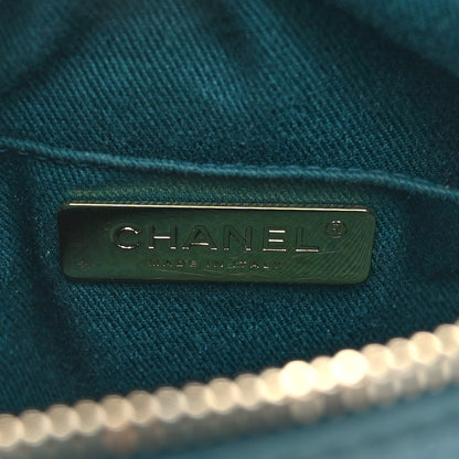 Chanel Lambskin Quilted Small Bowling Bag Turquoise 5 of 9