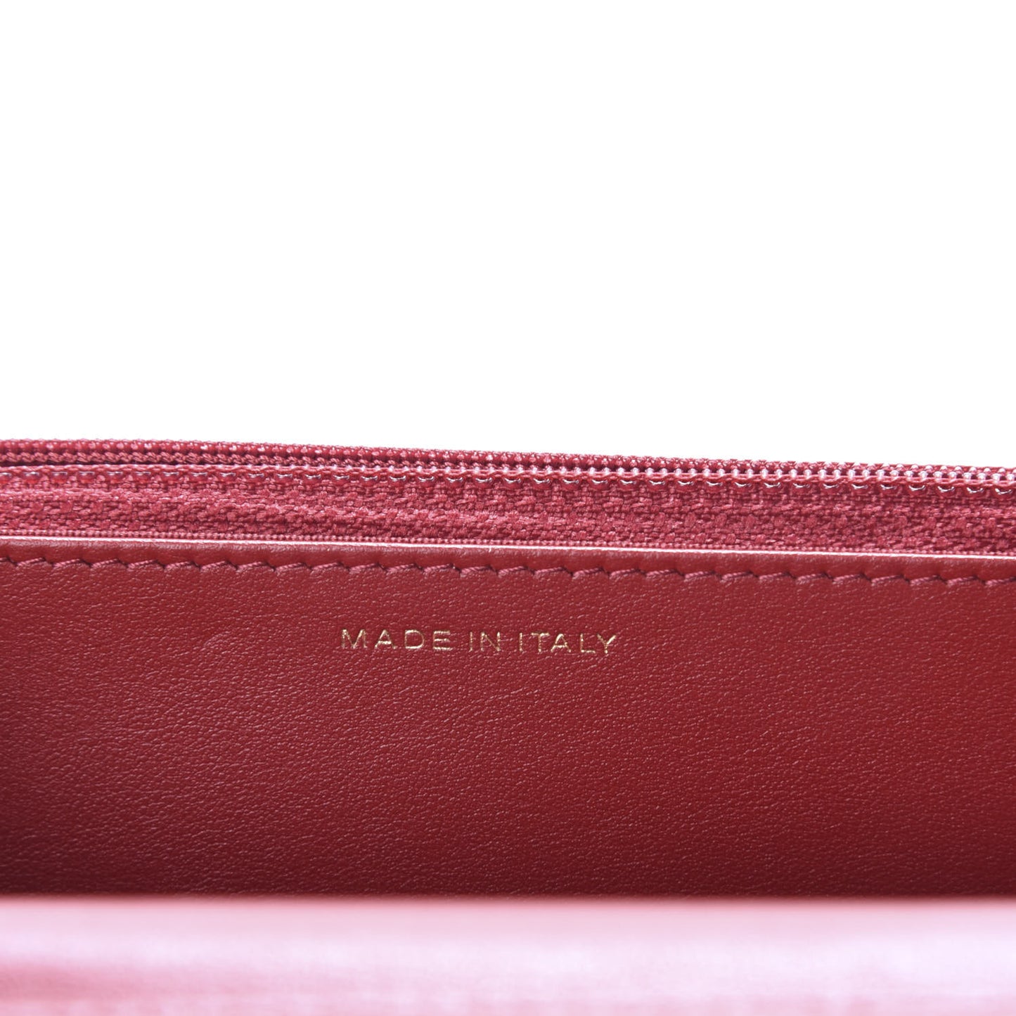 Lambskin Quilted Wallet On Chain WOC Red