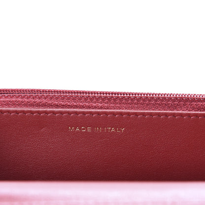 Chanel Lambskin Quilted Wallet On Chain WOC Red 7 of 10