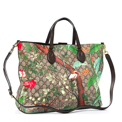 Gucci Soft GG Supreme Monogram Tian Medium Crossbody Tote Beige Multicolor New Acero 2 of 4