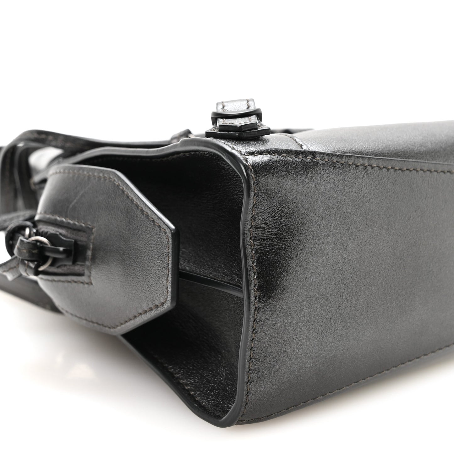 Smooth Calfskin Neo Classic Black Hardware Mini City Gunmetal