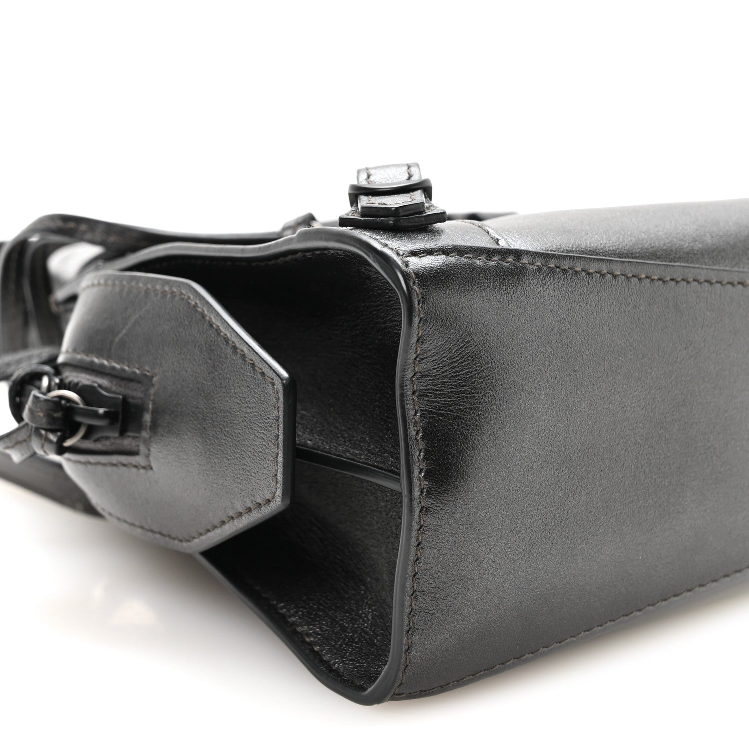 Balenciaga Smooth Calfskin Neo Classic Black Hardware Mini City Gunmetal 9 of 10
