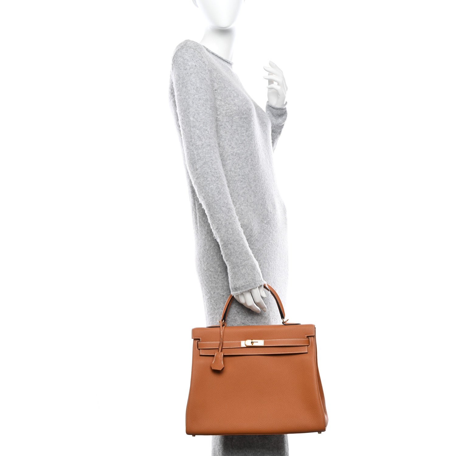 Hermes Togo Kelly Retourne 35 Gold 3 of 22