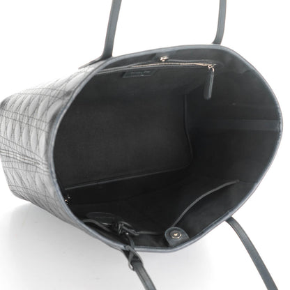 Christian Dior Coated Canvas Cannage Panarea Shopping Tote Black 5 of 9
