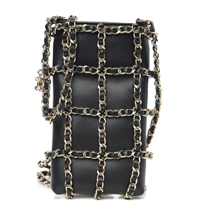 Chanel Lambskin Quilted Small Clutch With Chain Black 1 of 8