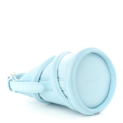 Alexander McQueen Calfskin Mini Curve Bucket Bag Pale Blue 4 of 11