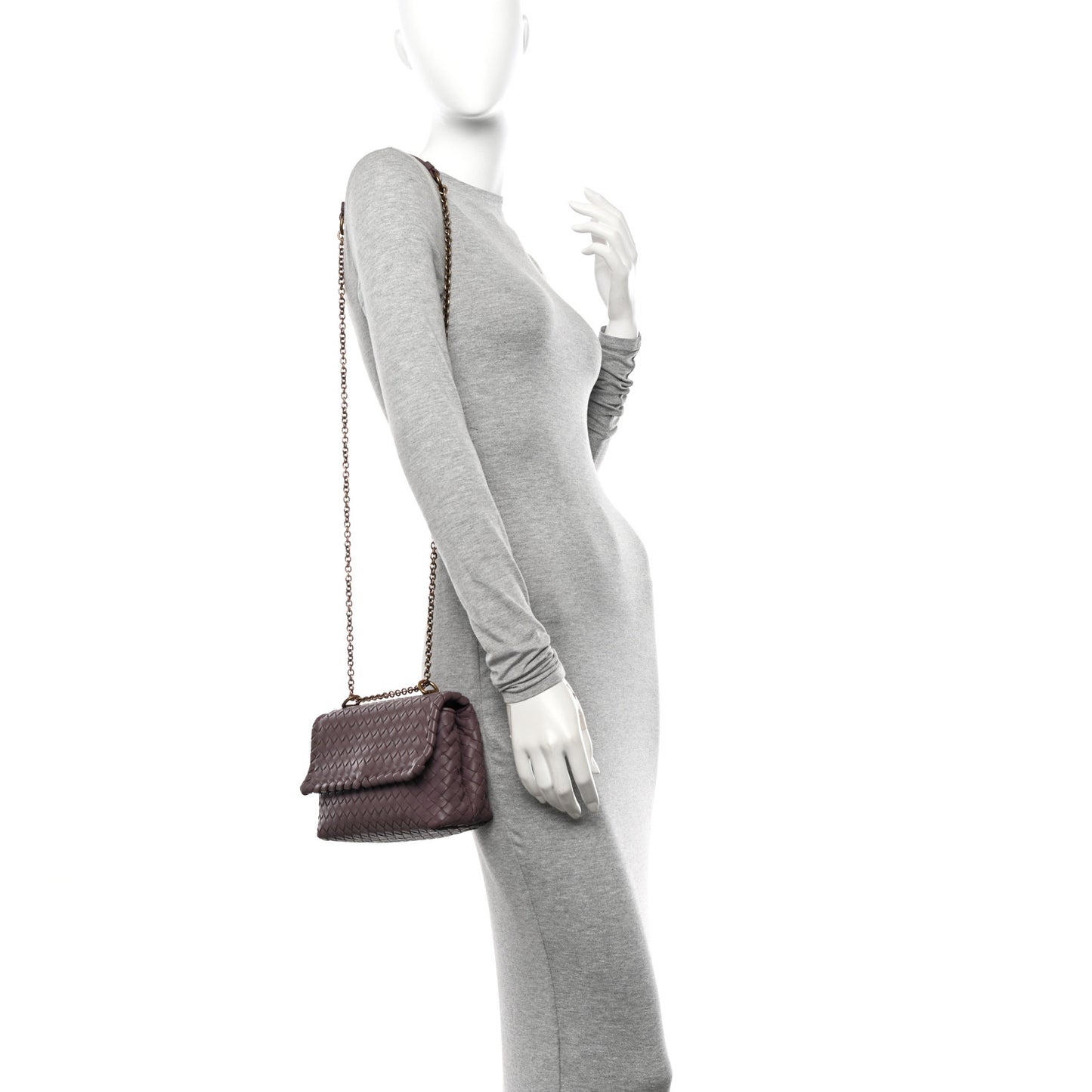 Nappa Intrecciato Baby Olimpia Shoulder Bag Lilac