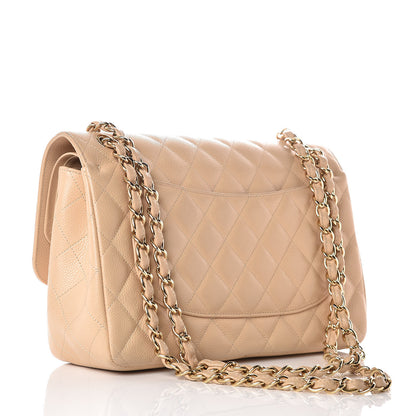 Chanel Caviar Quilted Jumbo Double Flap Beige Clair 3 of 15